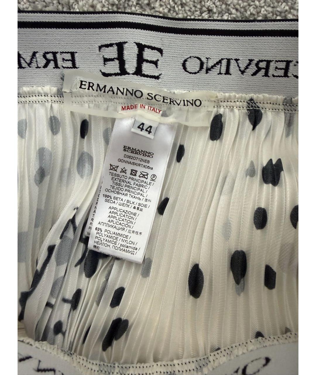 ERMANNO SCERVINO Белая шелковая юбка макси, фото 4