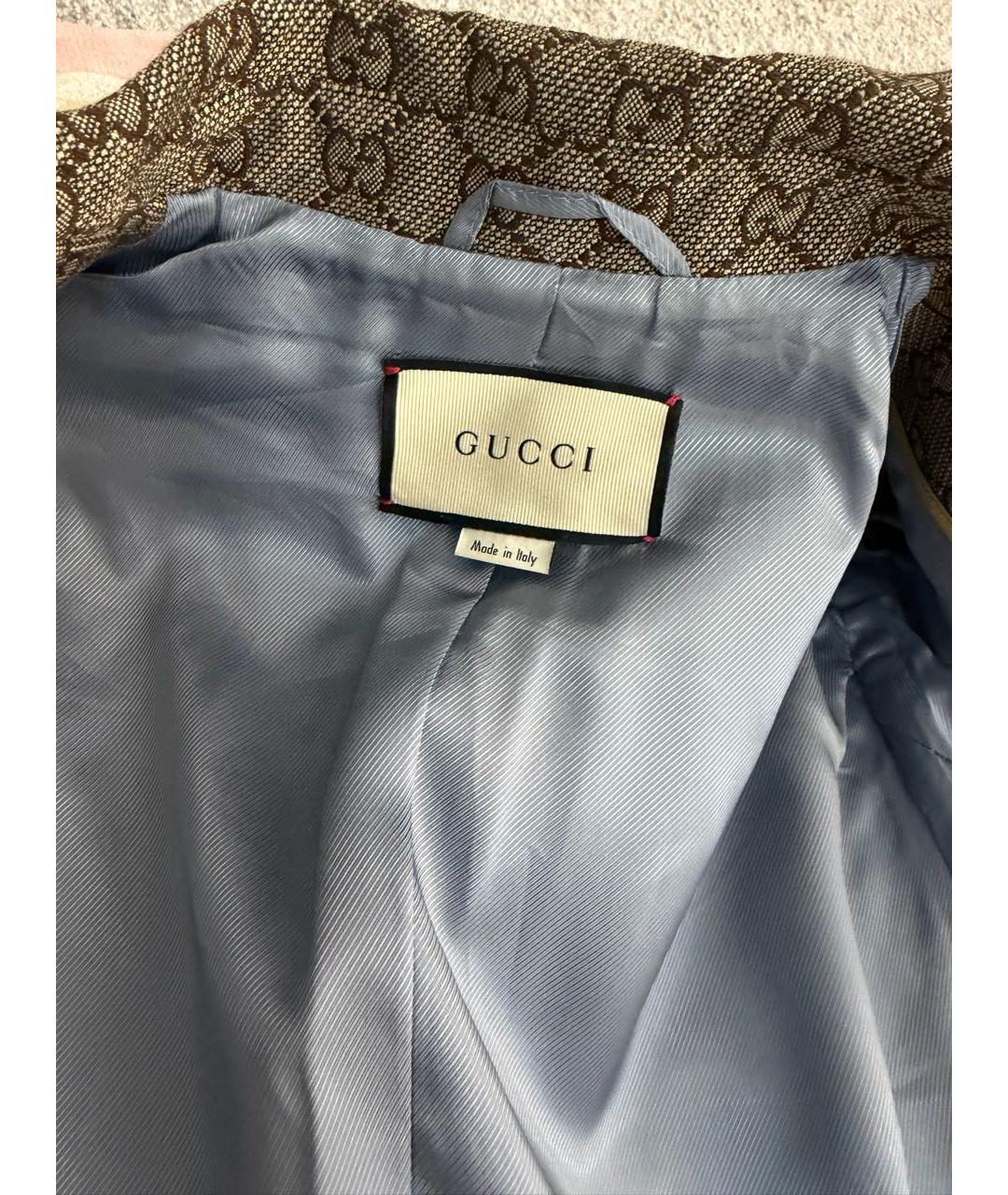 GUCCI Коричневый вискозный жакет/пиджак, фото 5