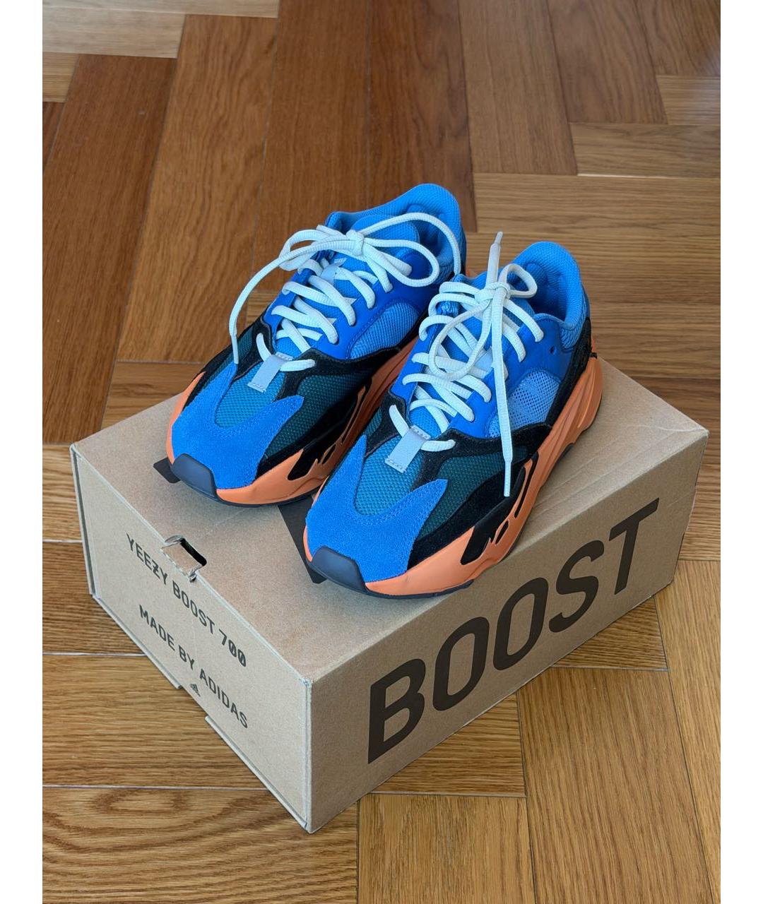 ADIDAS YEEZY Синие низкие кроссовки / кеды, фото 3
