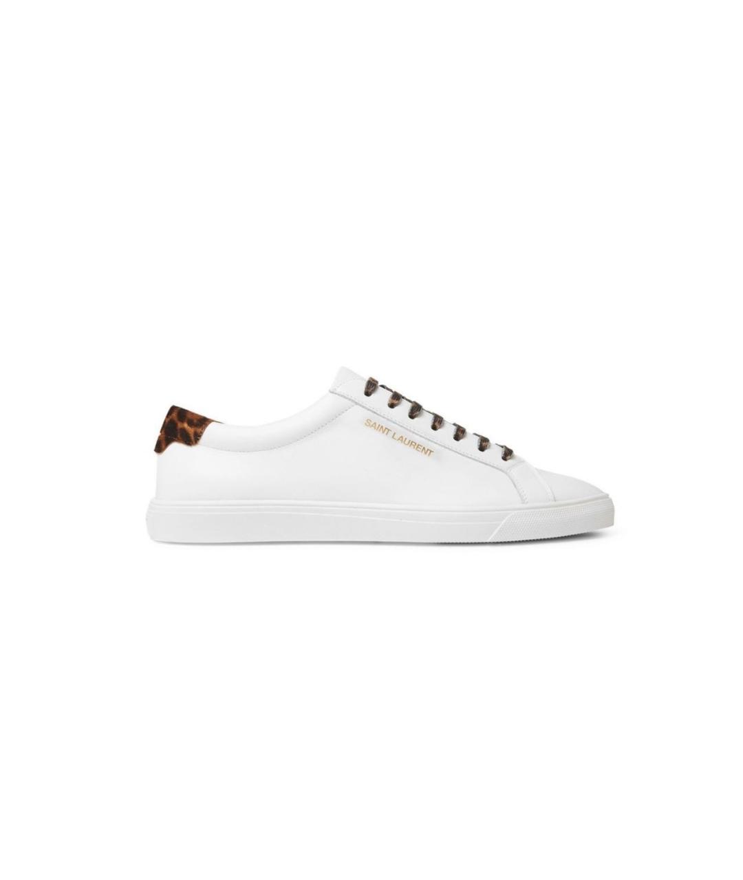 SAINT LAURENT Белые кожаные кеды, фото 9