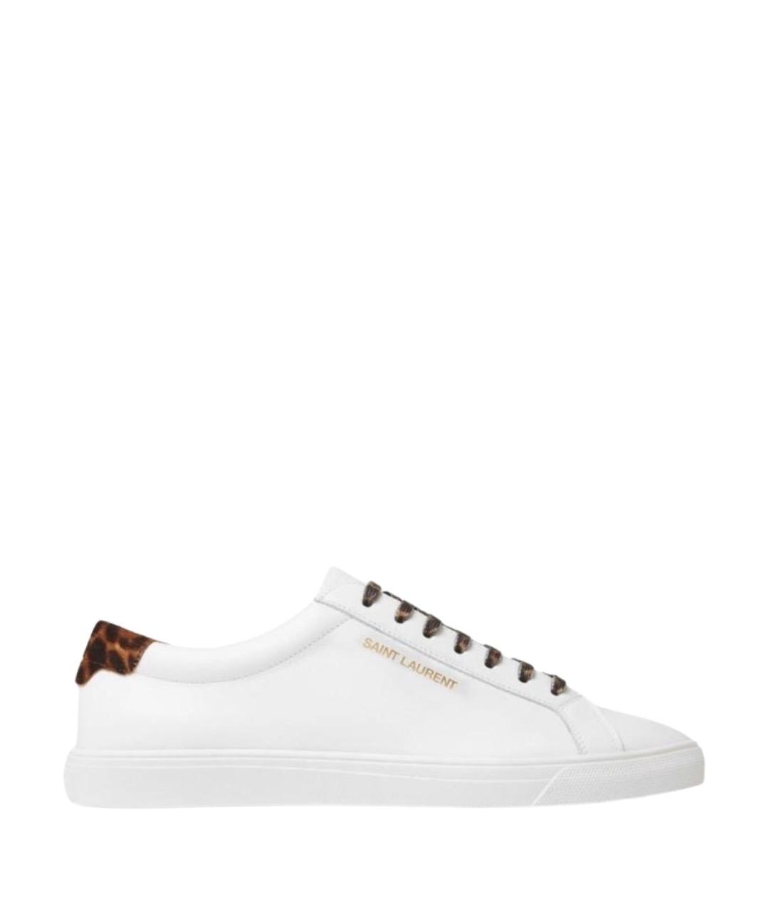 SAINT LAURENT Белые кожаные кеды, фото 1
