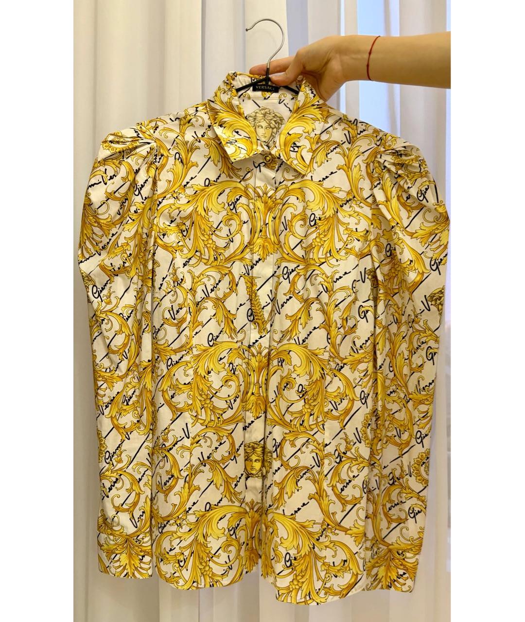 VERSACE Желтая хлопковая рубашка, фото 6