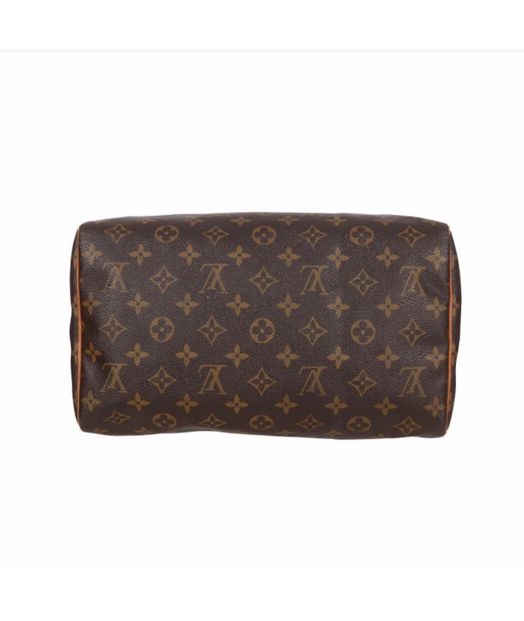 LOUIS VUITTON Коричневая кожаная сумка с короткими ручками, фото 3