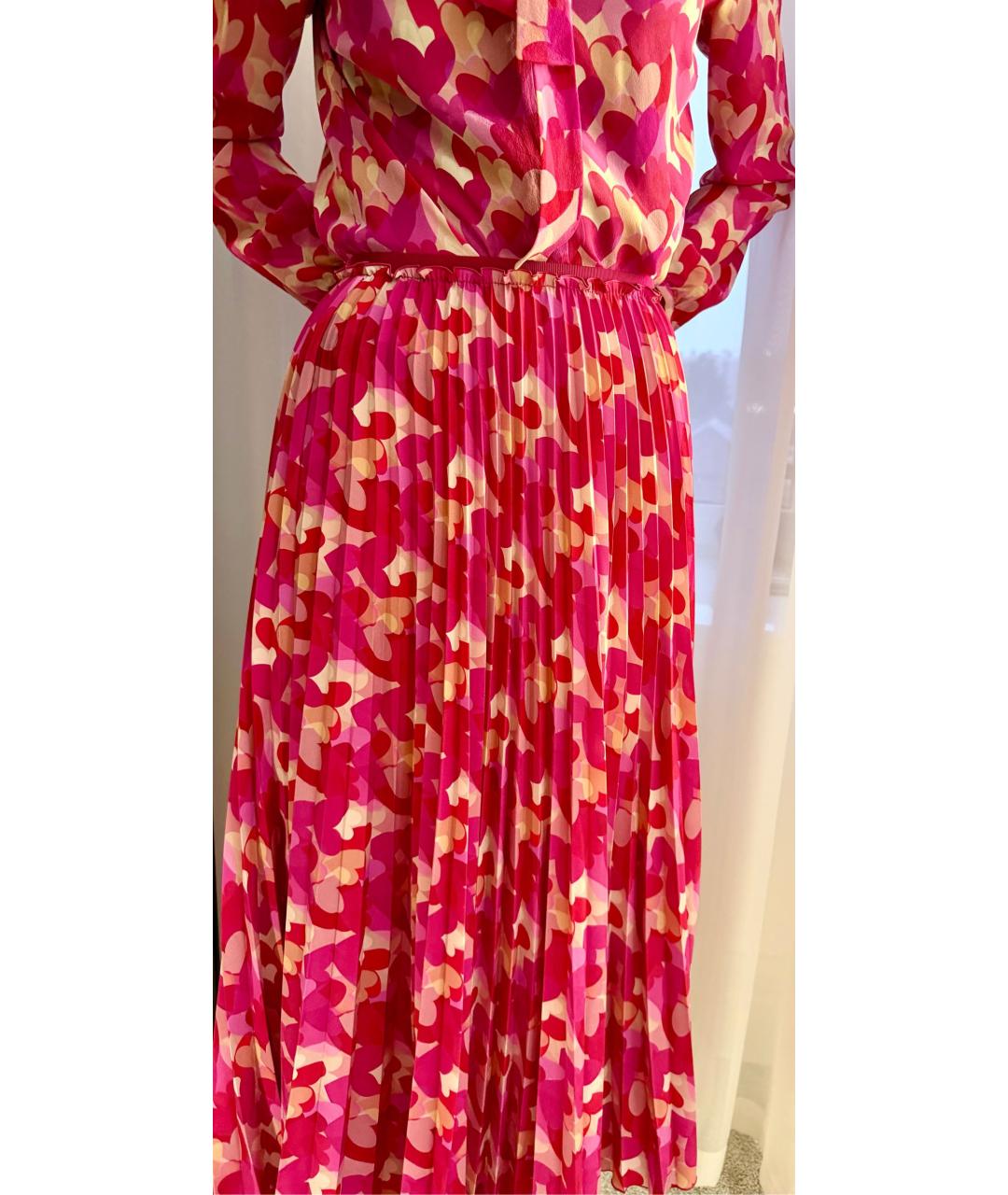 RED VALENTINO Розовый шифоновый костюм с юбками, фото 3