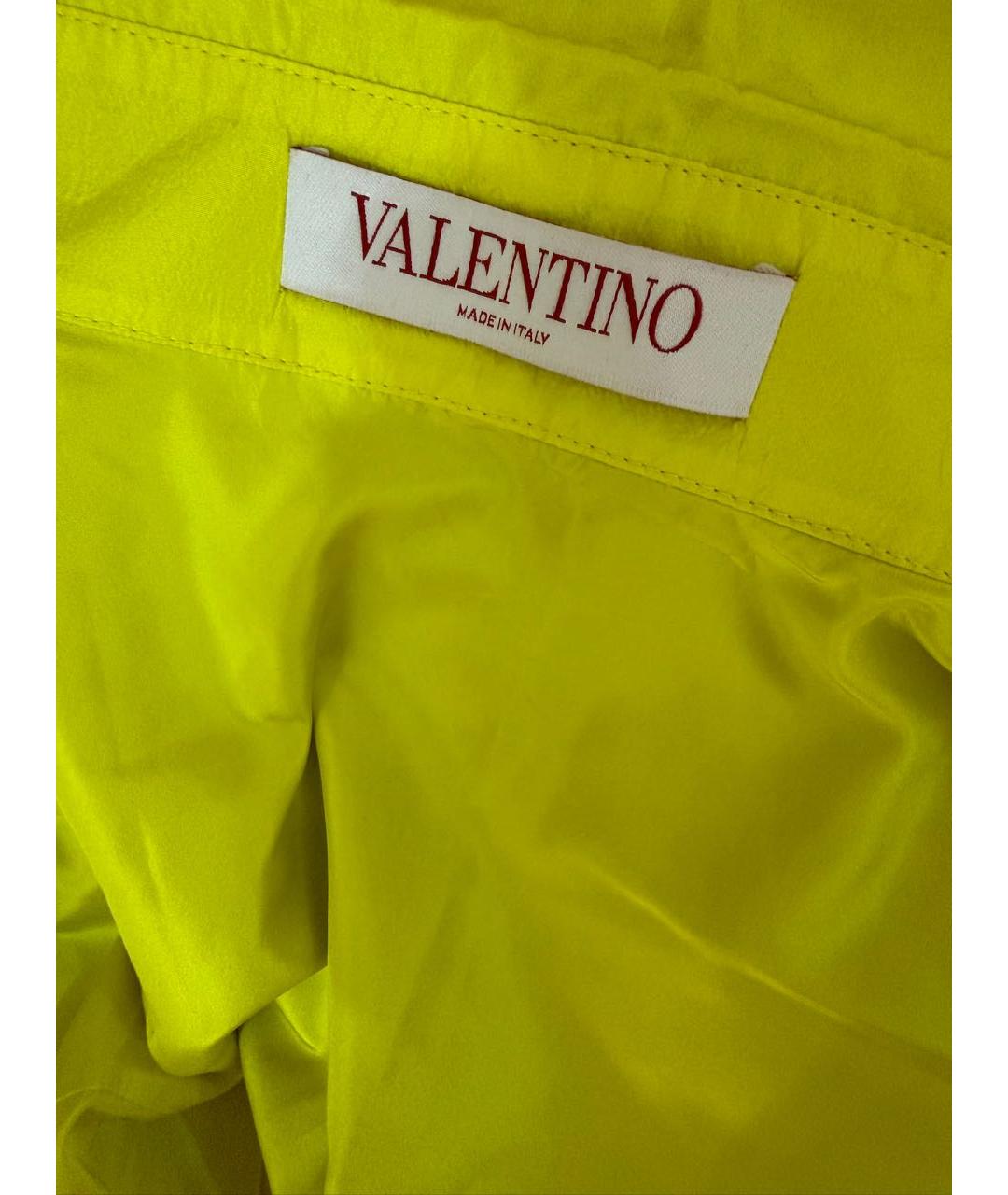VALENTINO Желтая шелковая рубашка, фото 5