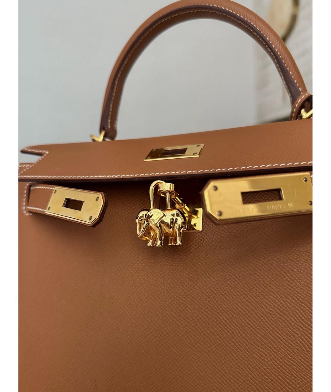 HERMES Золотой брелок, фото 5
