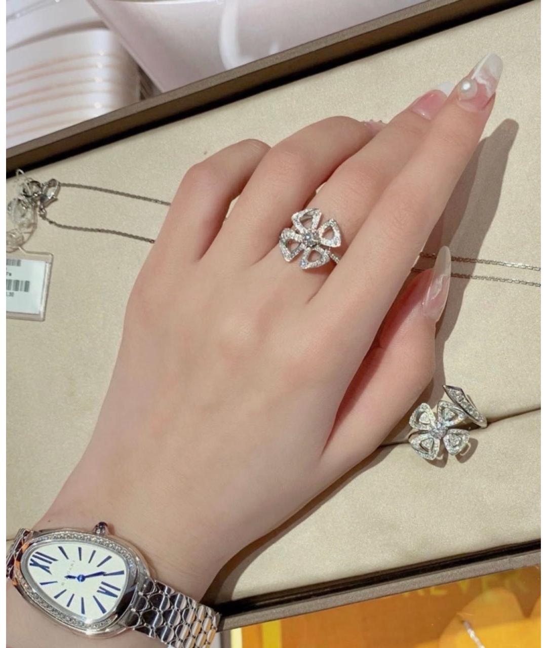 BVLGARI Белое кольцо из белого золота, фото 8