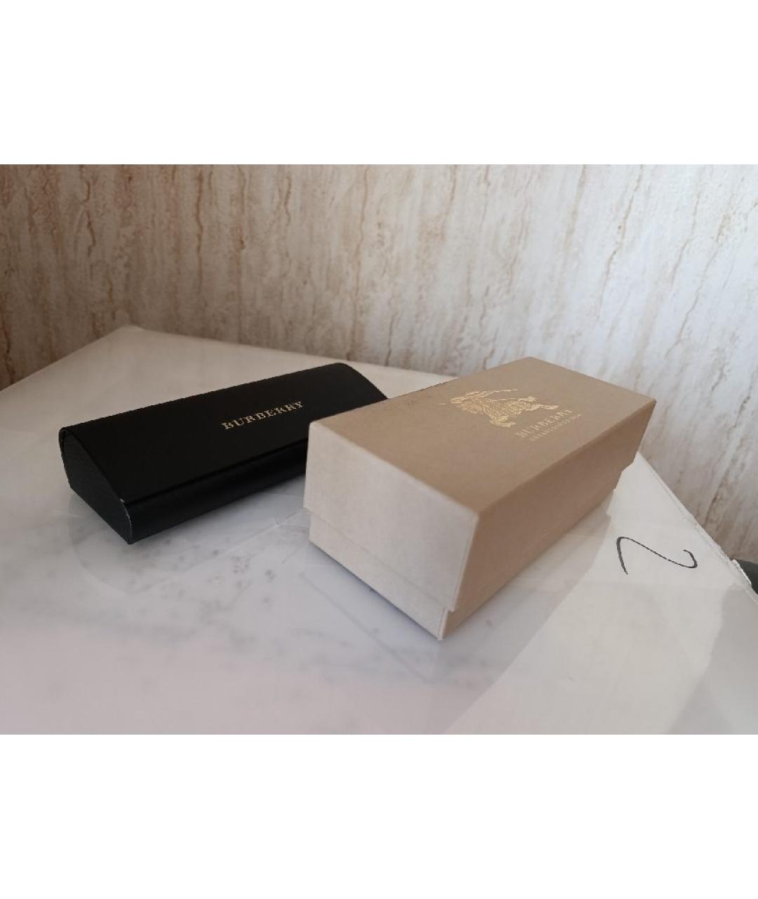 BURBERRY Темно-синие металлические солнцезащитные очки, фото 4