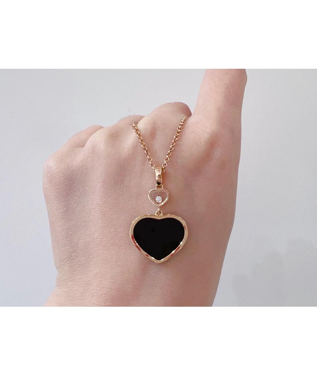 CHOPARD Черное колье из розового золота, фото 3