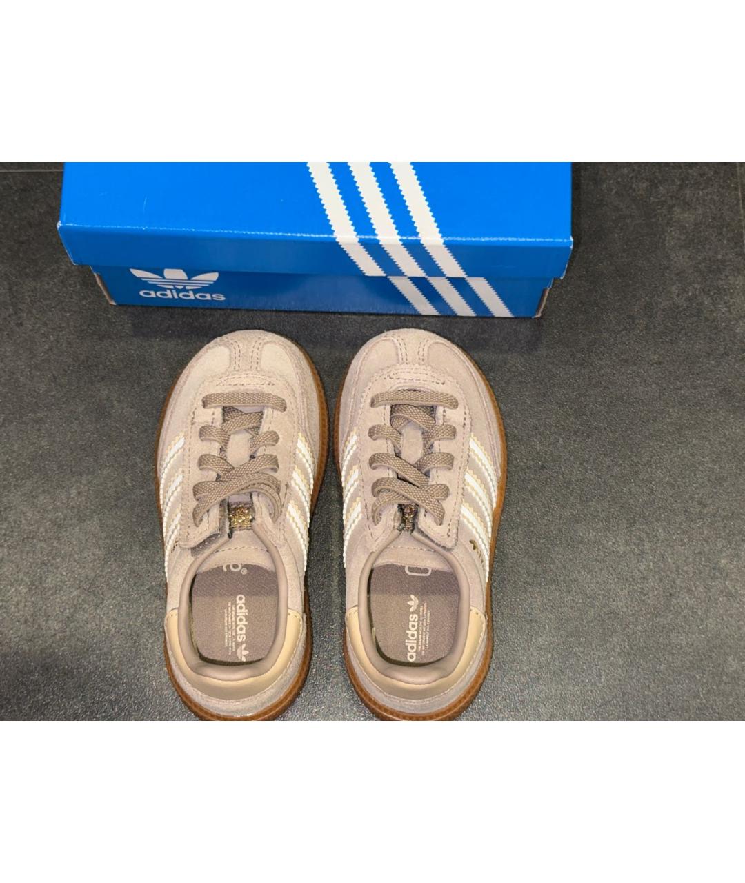 ADIDAS Бежевые замшевые кеды, фото 3