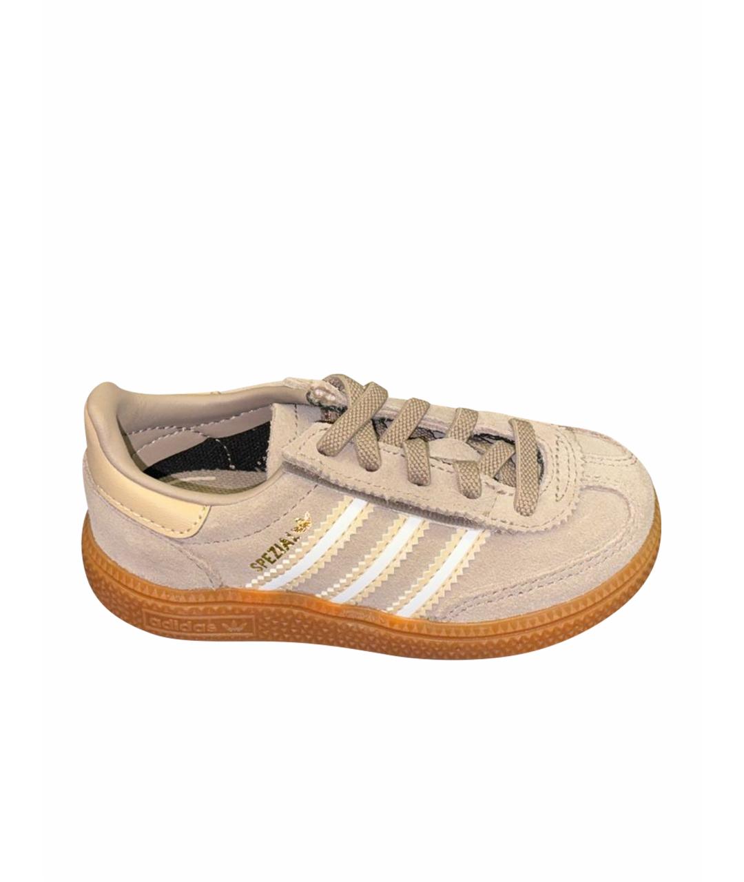 ADIDAS Бежевые замшевые кеды, фото 1