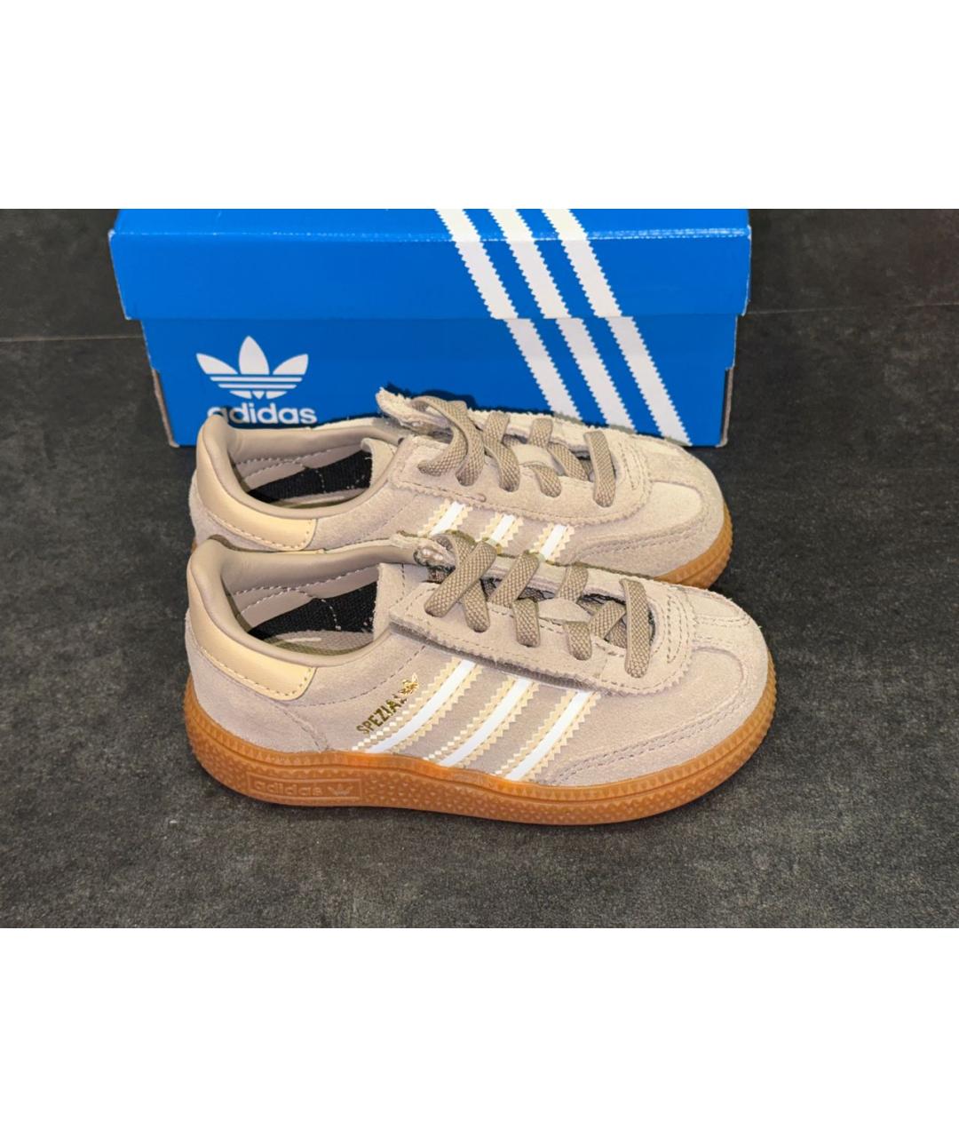 ADIDAS Бежевые замшевые кеды, фото 8