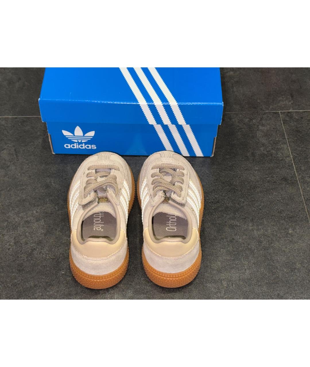 ADIDAS Бежевые замшевые кеды, фото 4
