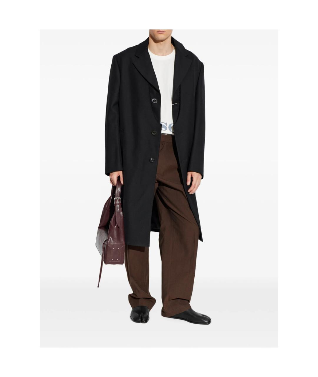 MAISON MARGIELA Черные кожаные низкие ботинки, фото 4