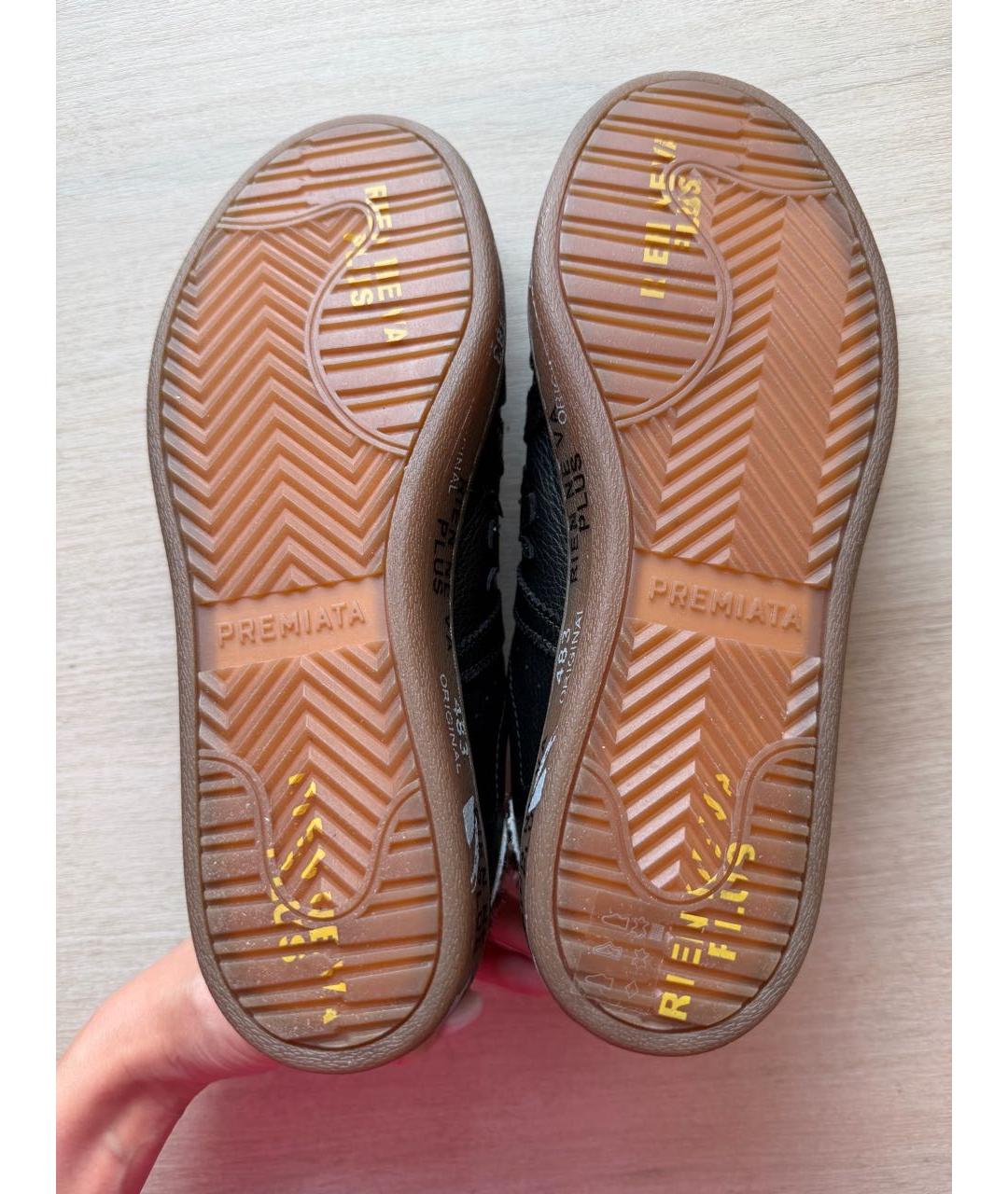 PREMIATA Черные кожаные кеды, фото 8