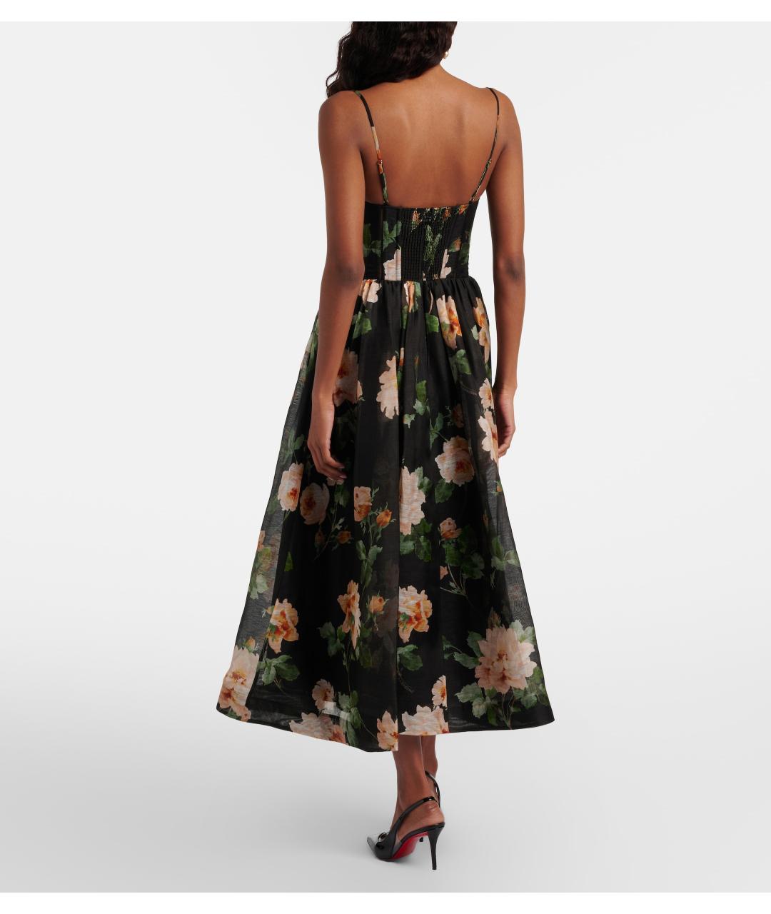 ZIMMERMANN Черное льняное коктейльное платье, фото 3