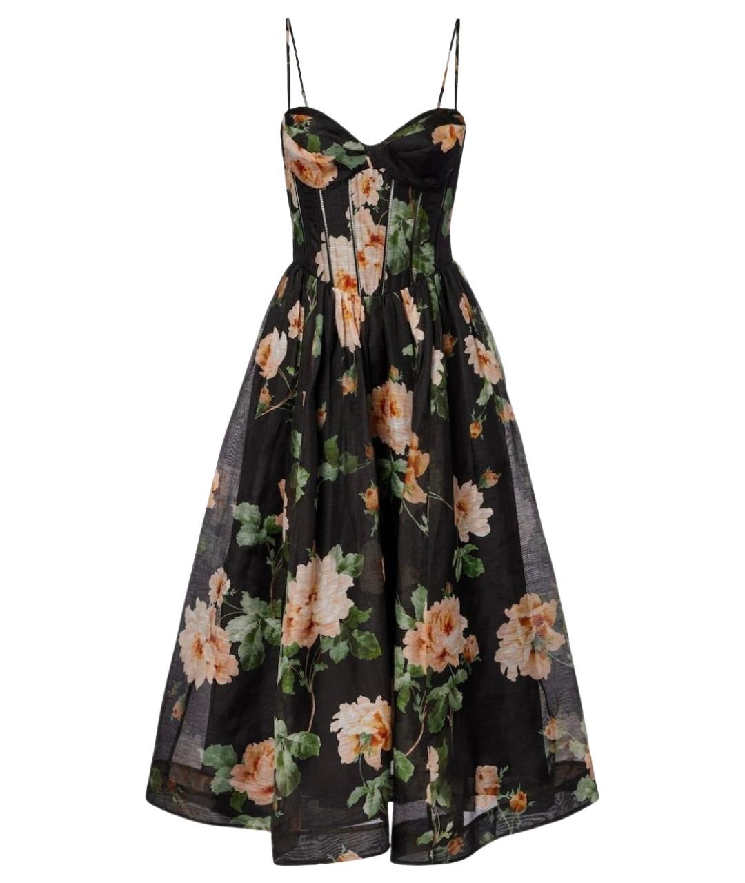 ZIMMERMANN Черное льняное коктейльное платье, фото 1