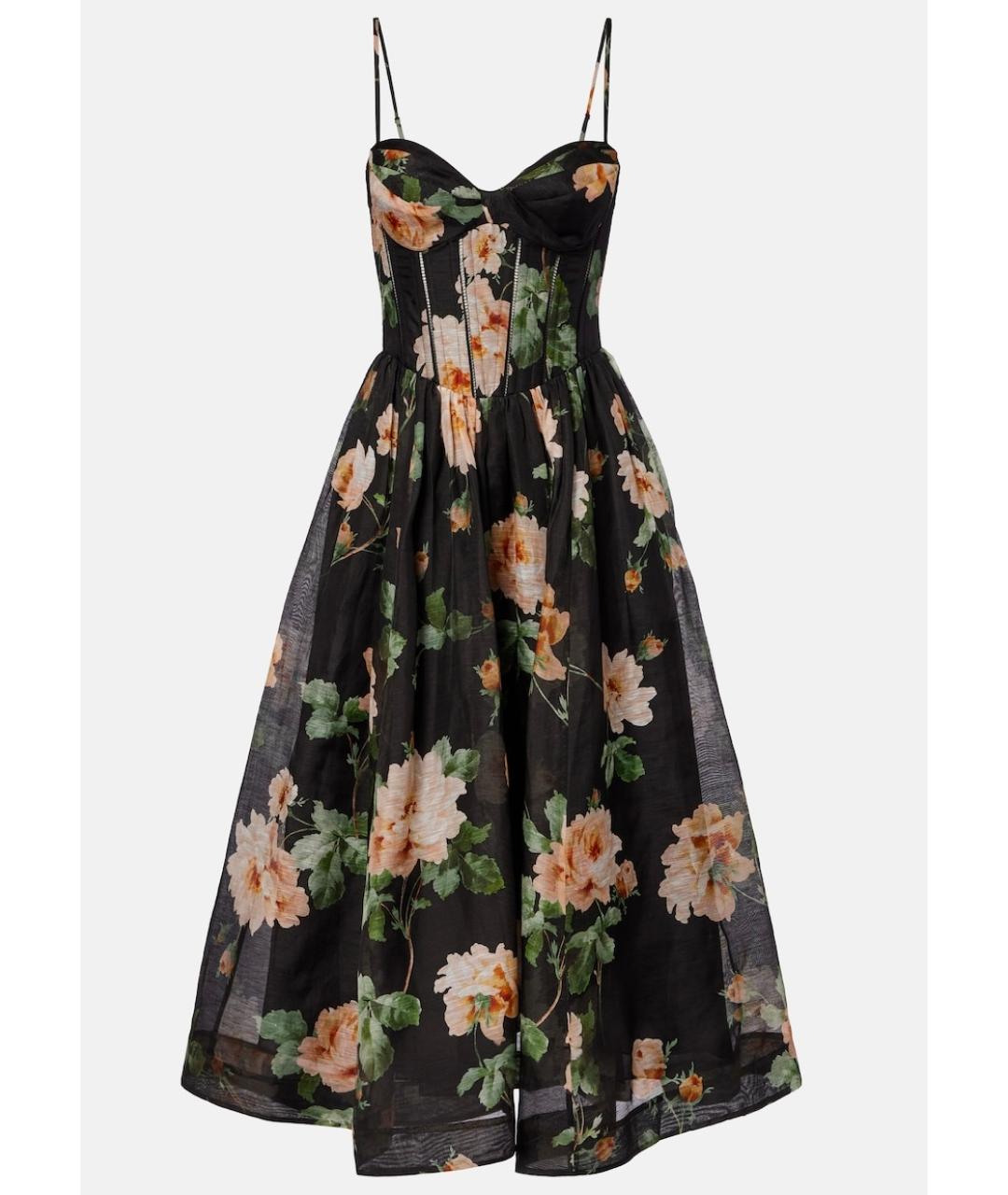 ZIMMERMANN Черное льняное коктейльное платье, фото 8