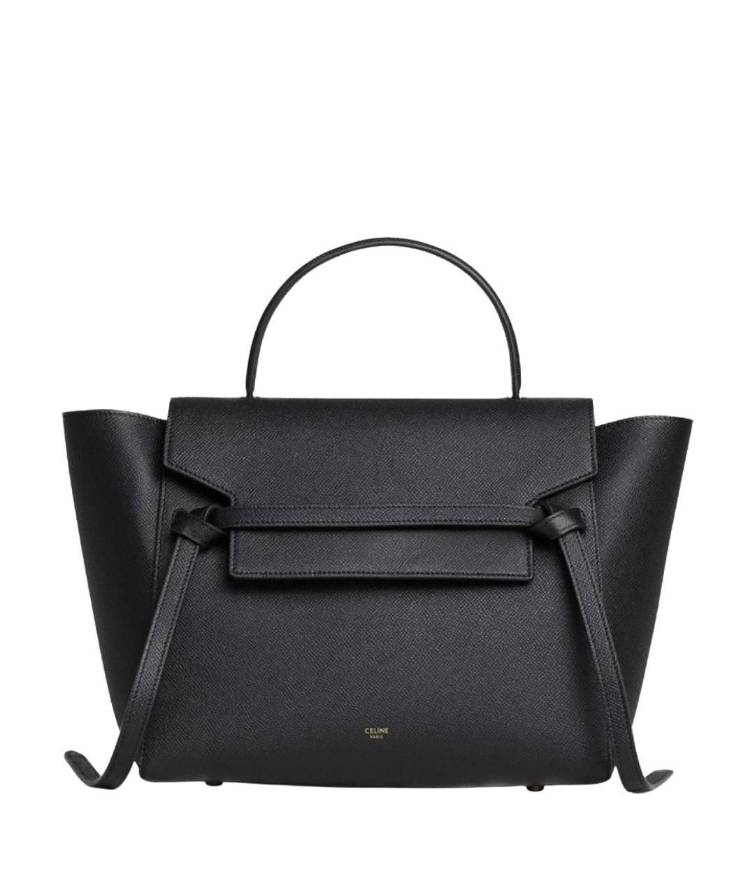 CELINE Темно-синяя кожаная сумка с короткими ручками, фото 1
