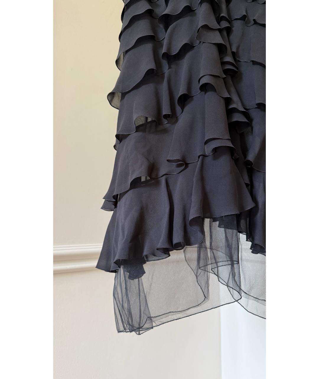 CHRISTIAN DIOR Черное шелковое вечернее платье, фото 3