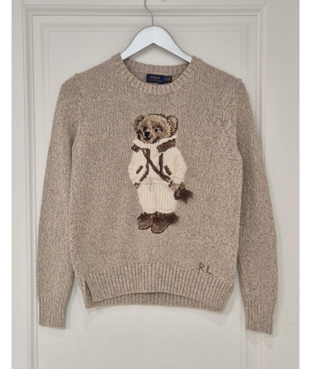 POLO RALPH LAUREN Бежевый шерстяной джемпер / свитер, фото 5