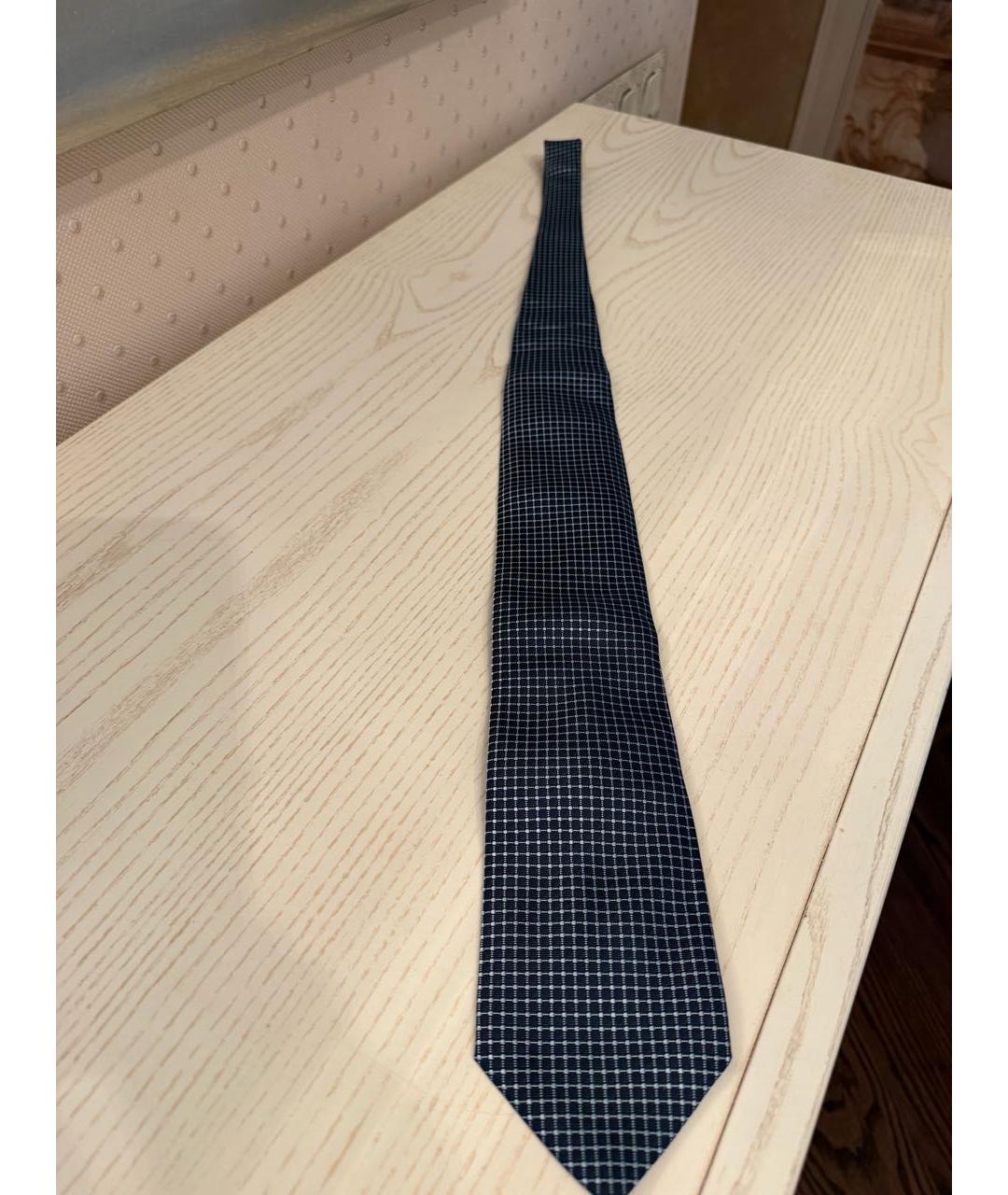 ERMENEGILDO ZEGNA XXX Синий шелковый галстук, фото 4