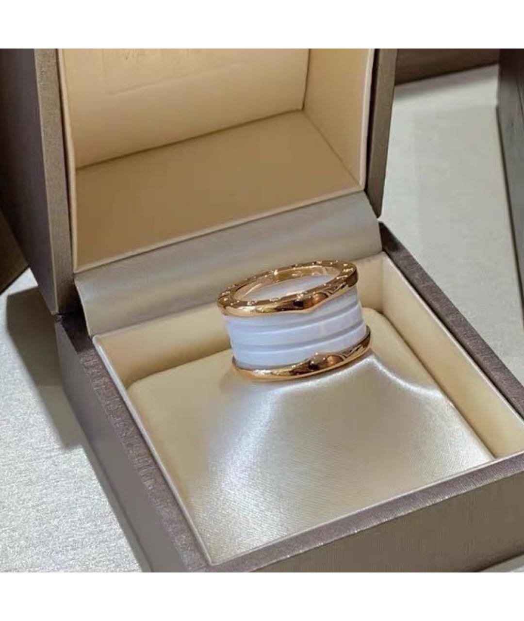 BVLGARI Белое кольцо из розового золота, фото 2