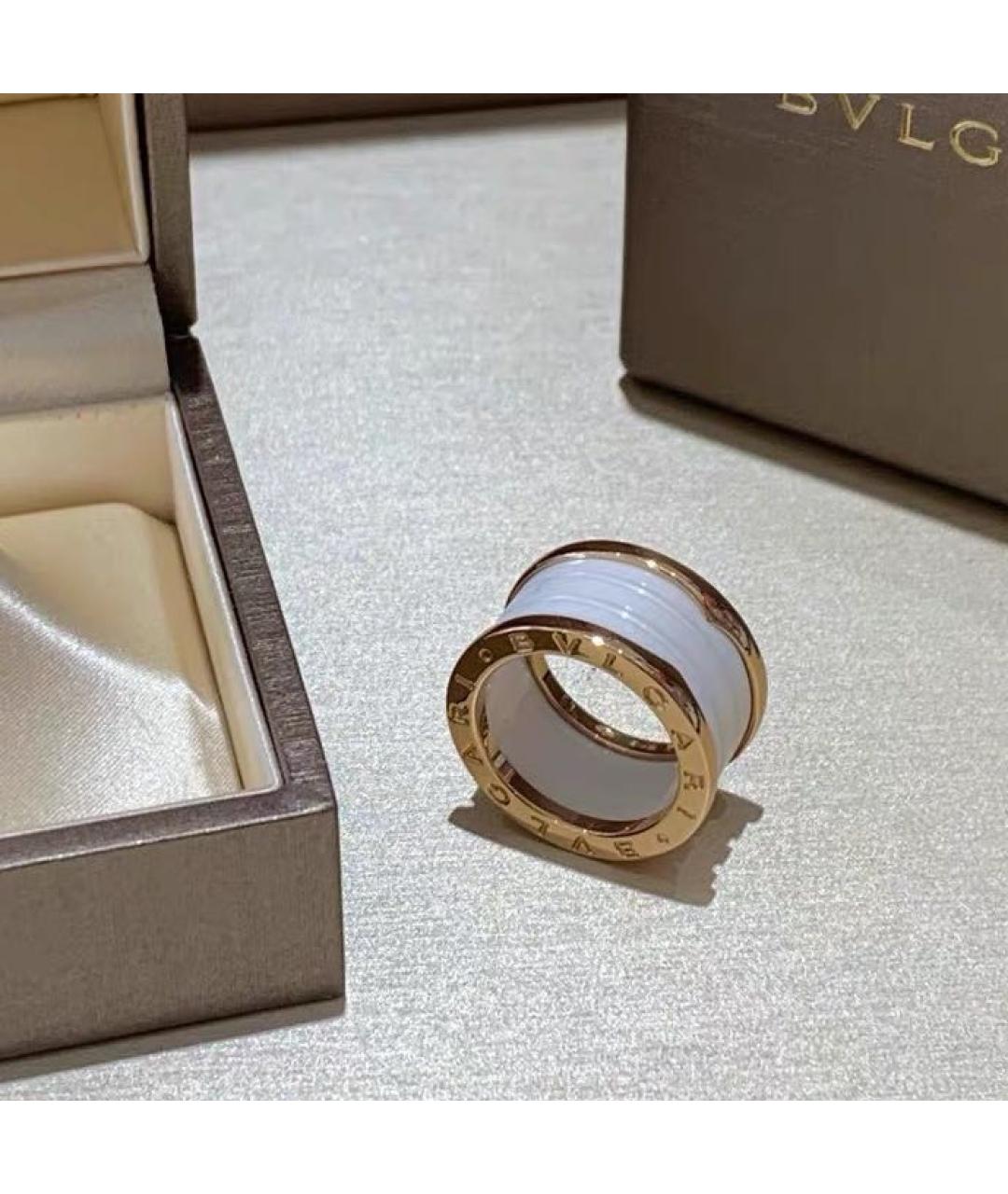 BVLGARI Белое кольцо из розового золота, фото 3