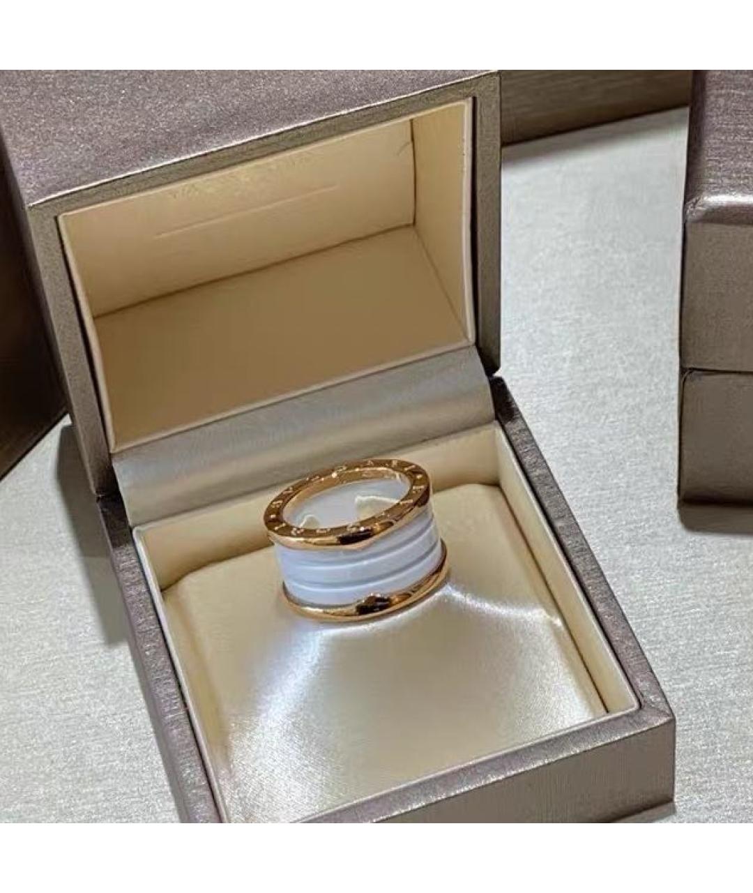 BVLGARI Белое кольцо из розового золота, фото 5