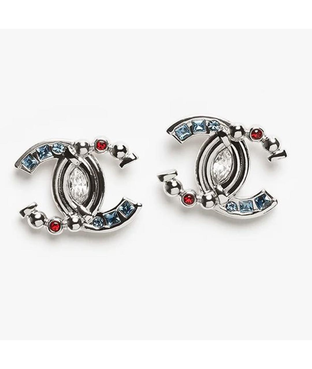 CHANEL Серебряные металлические серьги, фото 5