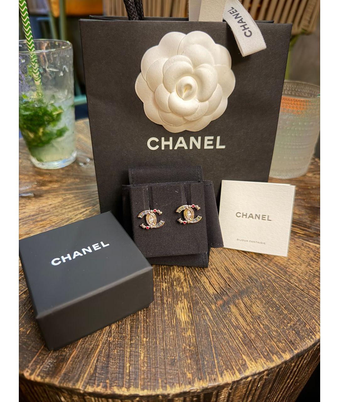 CHANEL Серебряные металлические серьги, фото 3