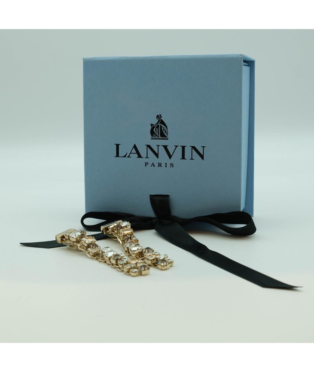 LANVIN Золотые металлические клипсы, фото 6