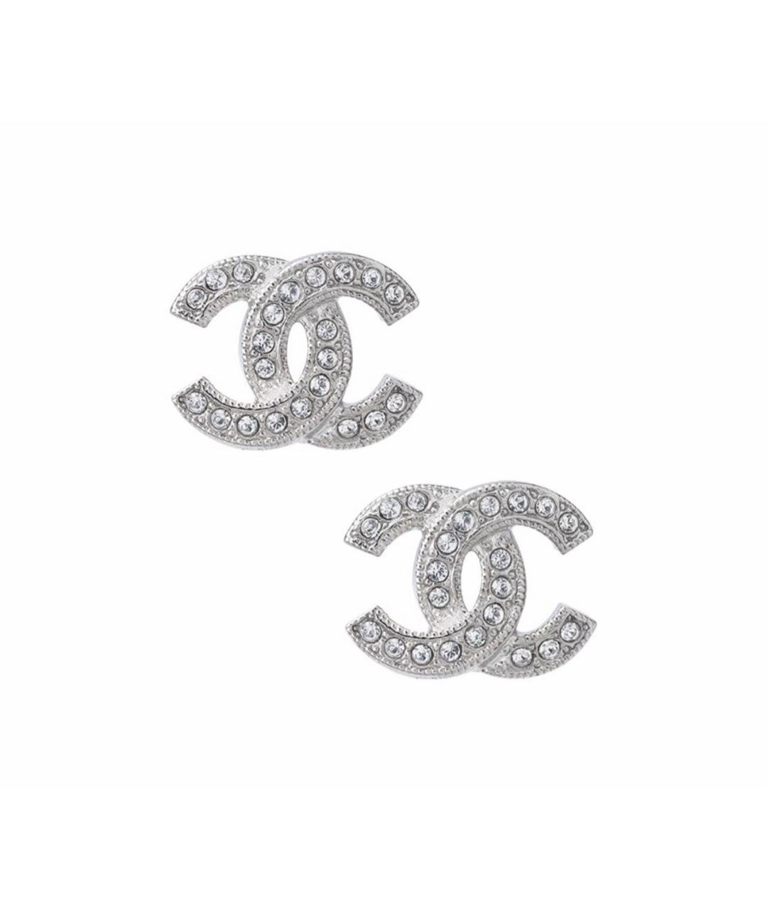 CHANEL Серебряные металлические серьги, фото 1