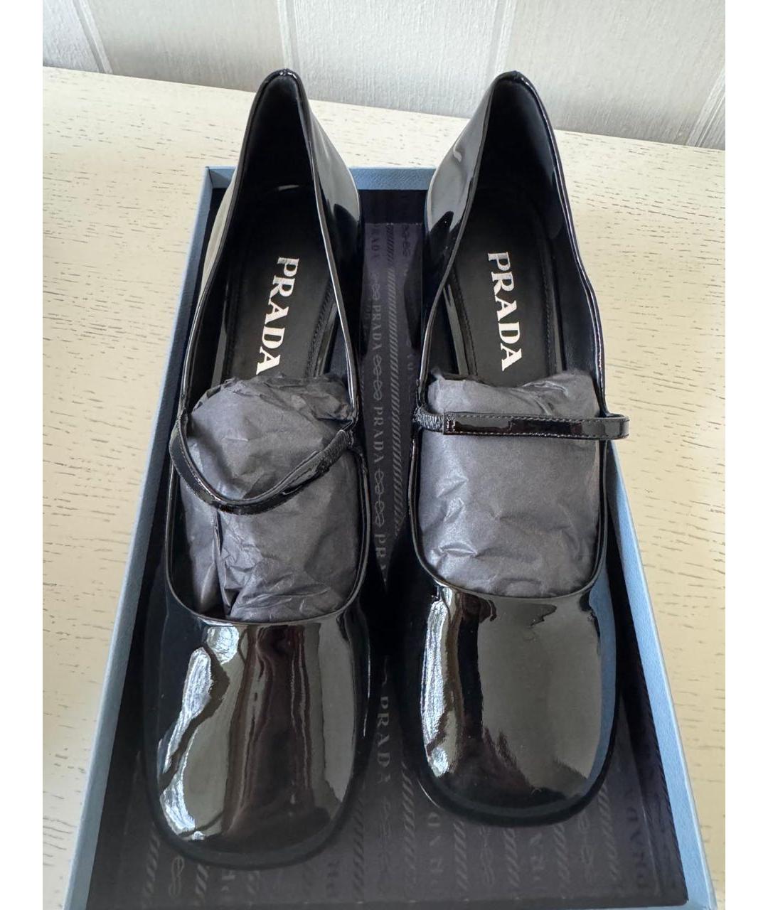 PRADA Черные туфли из лакированной кожи, фото 2