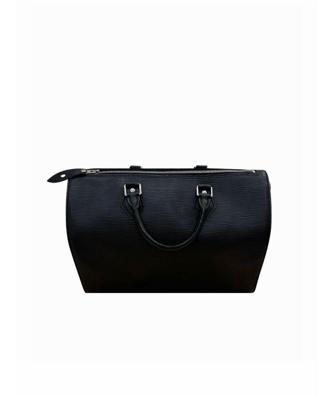 LOUIS VUITTON Черная кожаная сумка с короткими ручками, фото 9