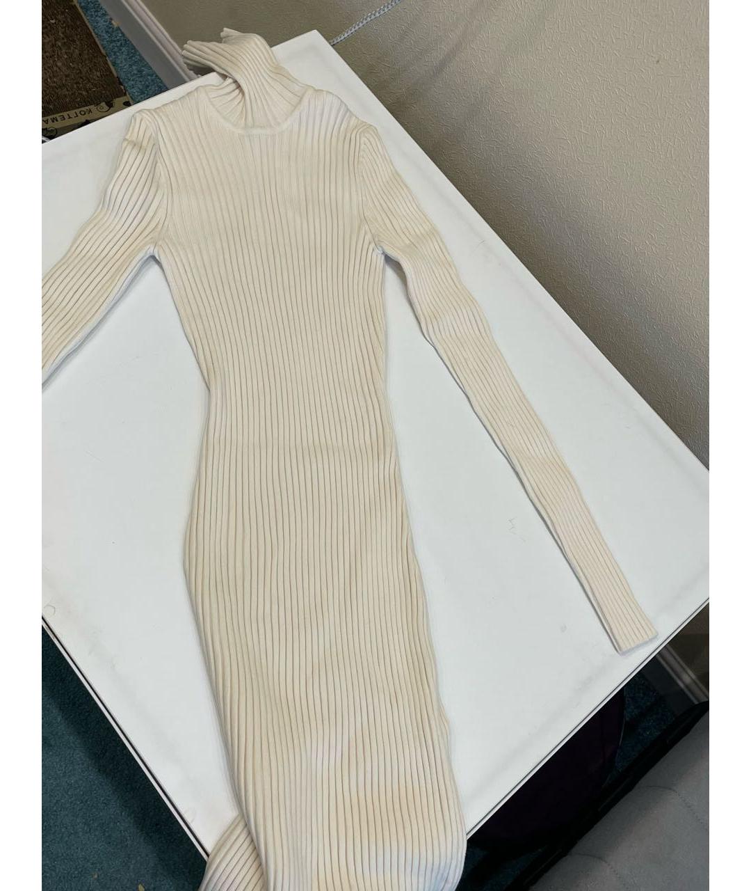 WOLFORD Бежевое шерстяное повседневное платье, фото 6