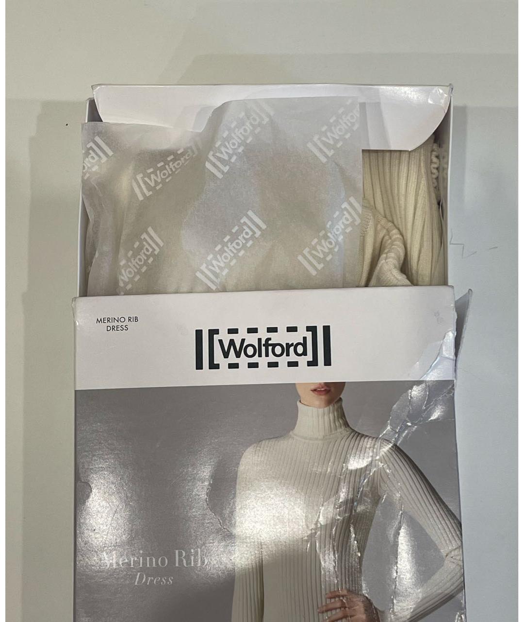 WOLFORD Бежевое шерстяное повседневное платье, фото 3