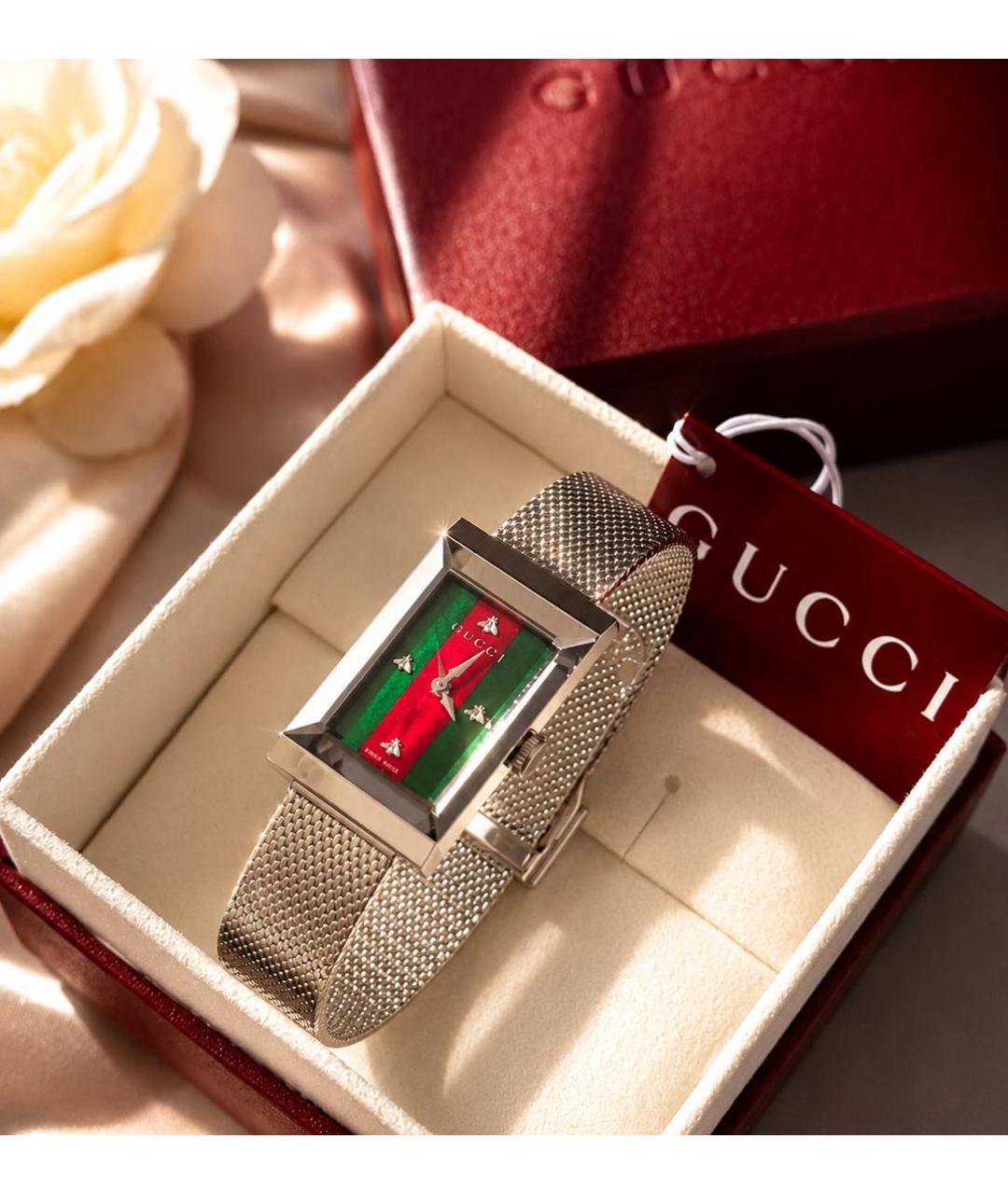 GUCCI Серебряные стальные часы, фото 6