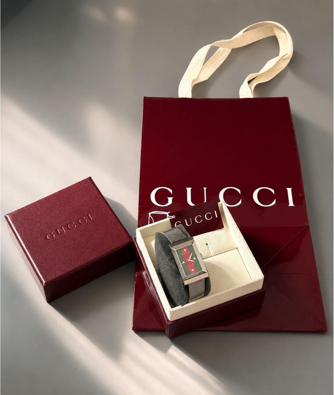 GUCCI Серебряные стальные часы, фото 3