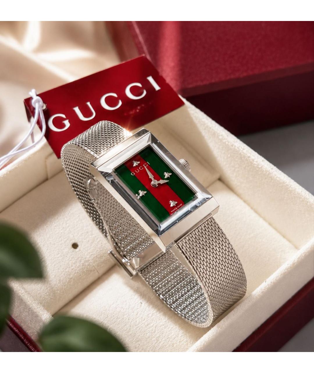 GUCCI Серебряные стальные часы, фото 2