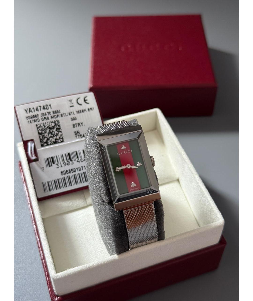 GUCCI Серебряные стальные часы, фото 5
