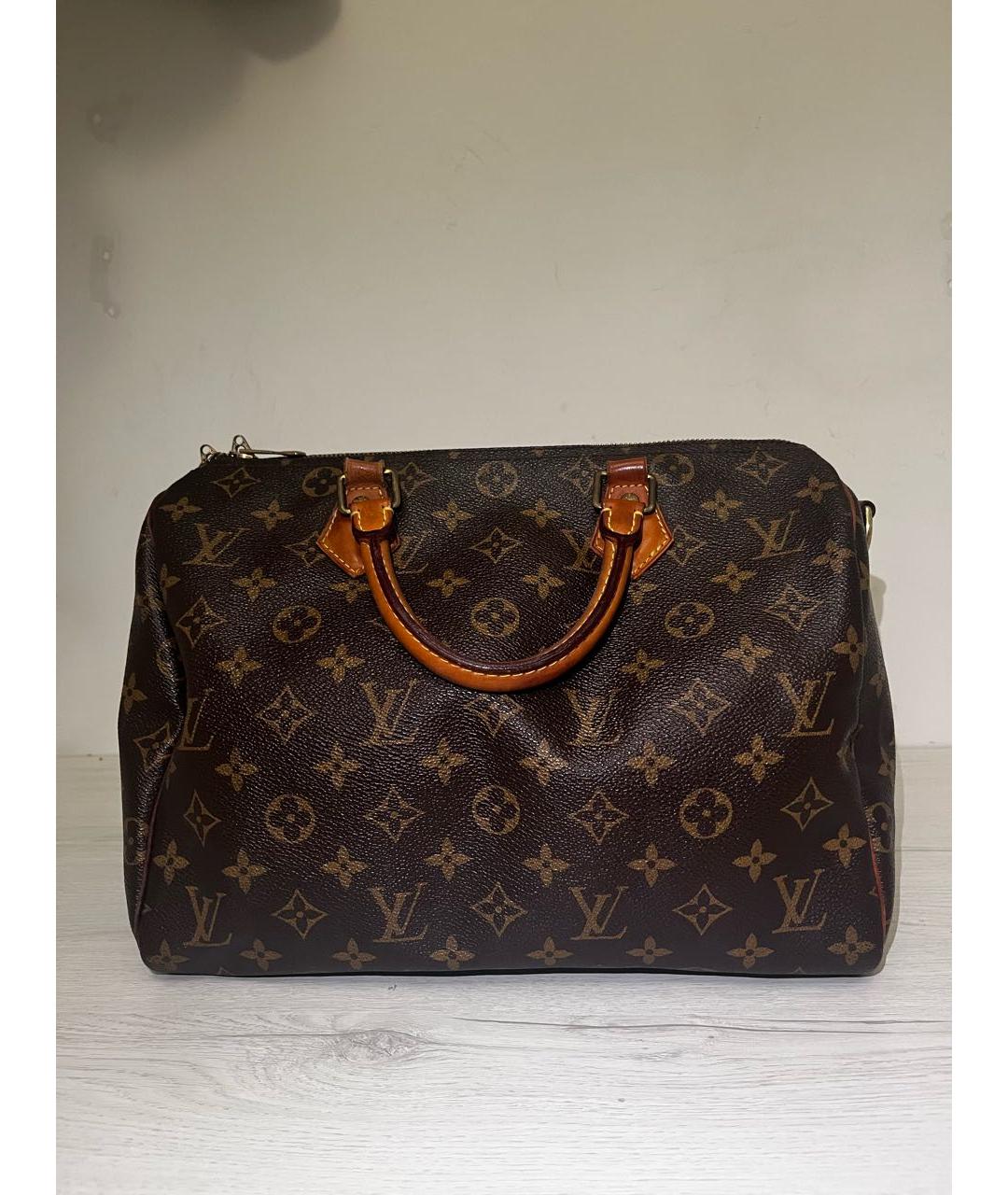 LOUIS VUITTON Коричневая сумка с короткими ручками, фото 8