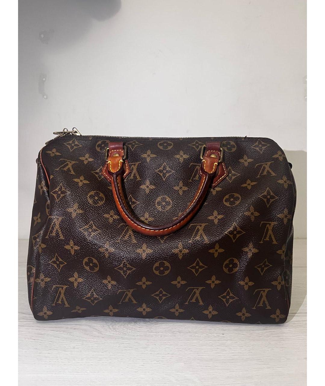LOUIS VUITTON Коричневая сумка с короткими ручками, фото 2