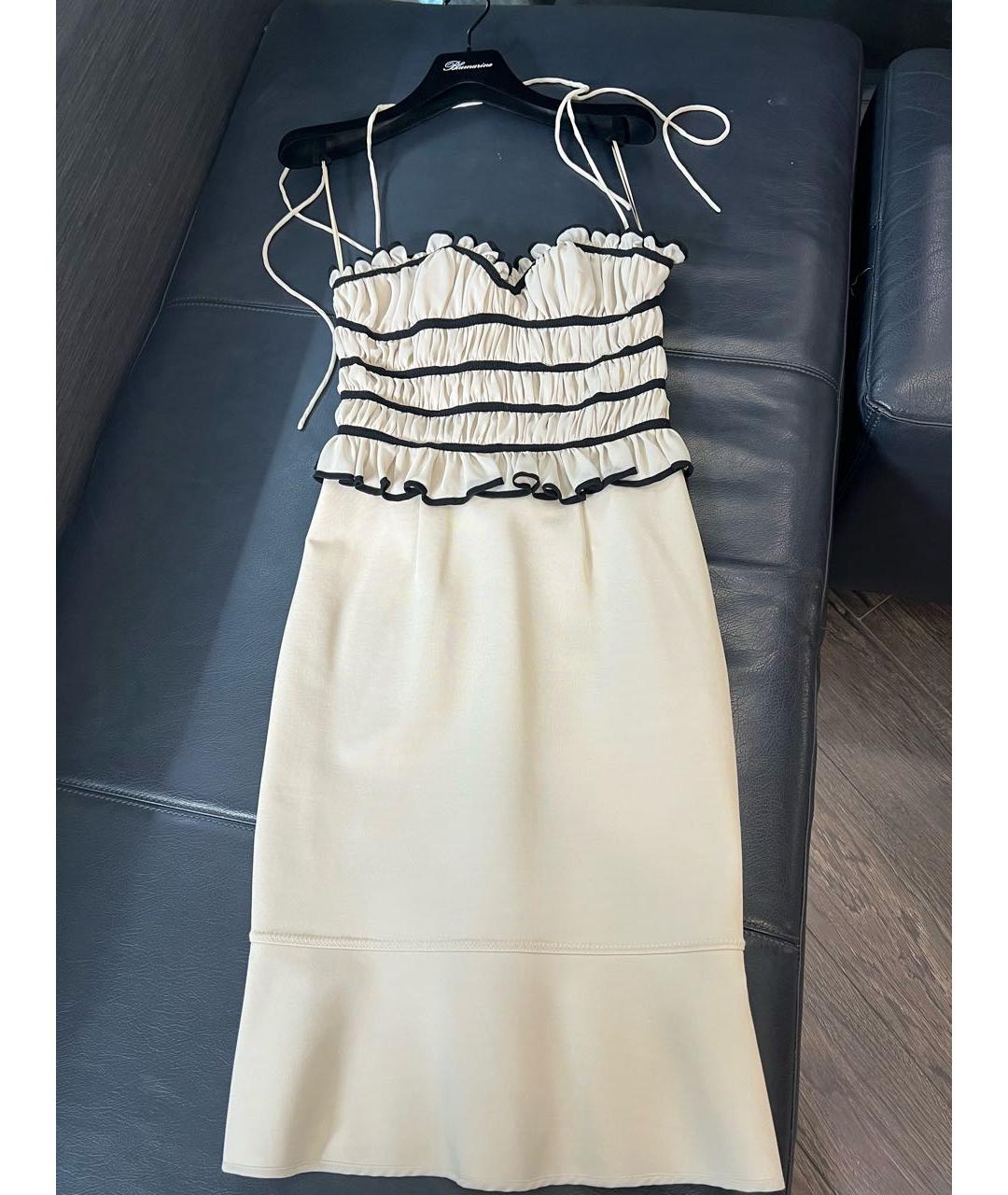 BLUMARINE Бежевое коктейльное платье, фото 6