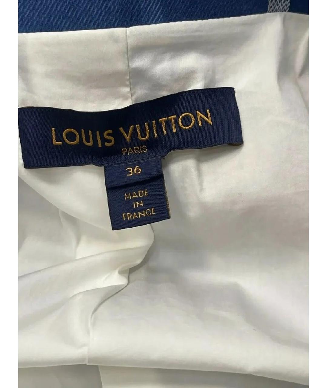 LOUIS VUITTON Голубой хлопковый жакет/пиджак, фото 8