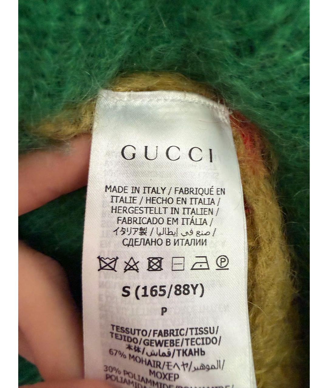 GUCCI Бирюзовое шерстяное повседневное платье, фото 6