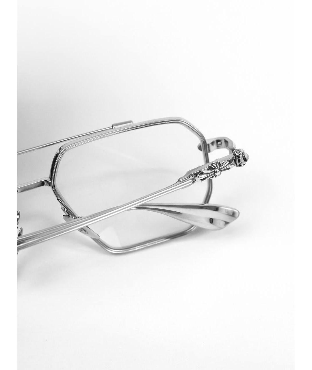 CHROME HEARTS Серебряные металлические солнцезащитные очки, фото 7