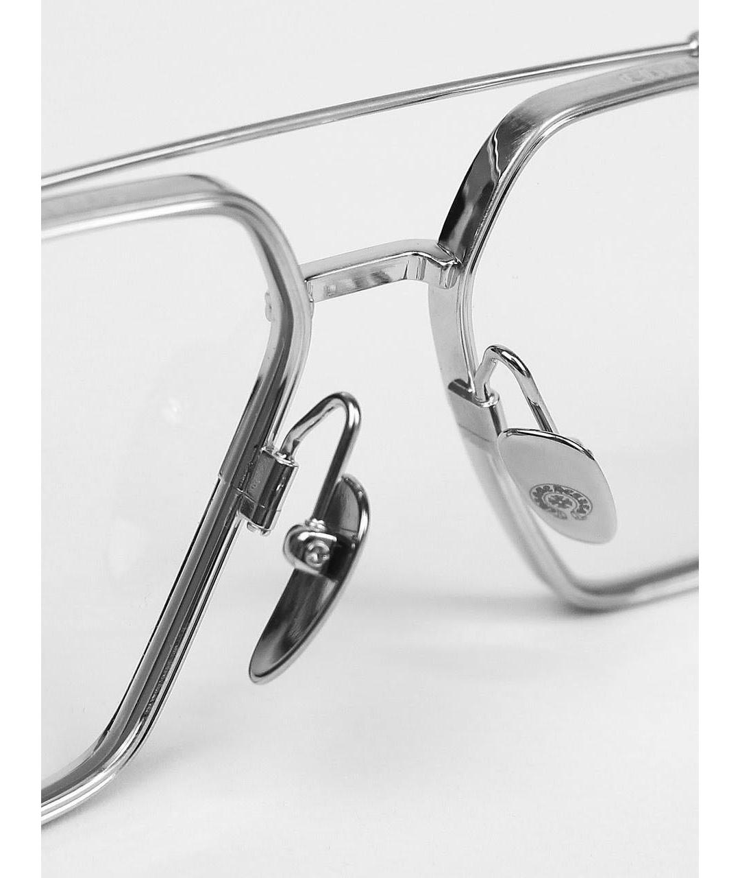 CHROME HEARTS Серебряные металлические солнцезащитные очки, фото 6