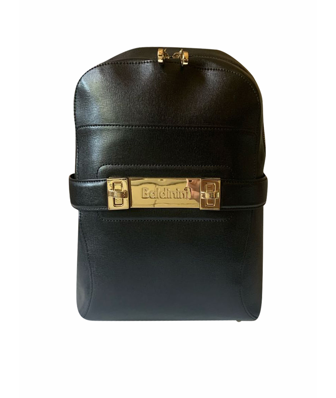 BALDININI Черный кожаный рюкзак, фото 1