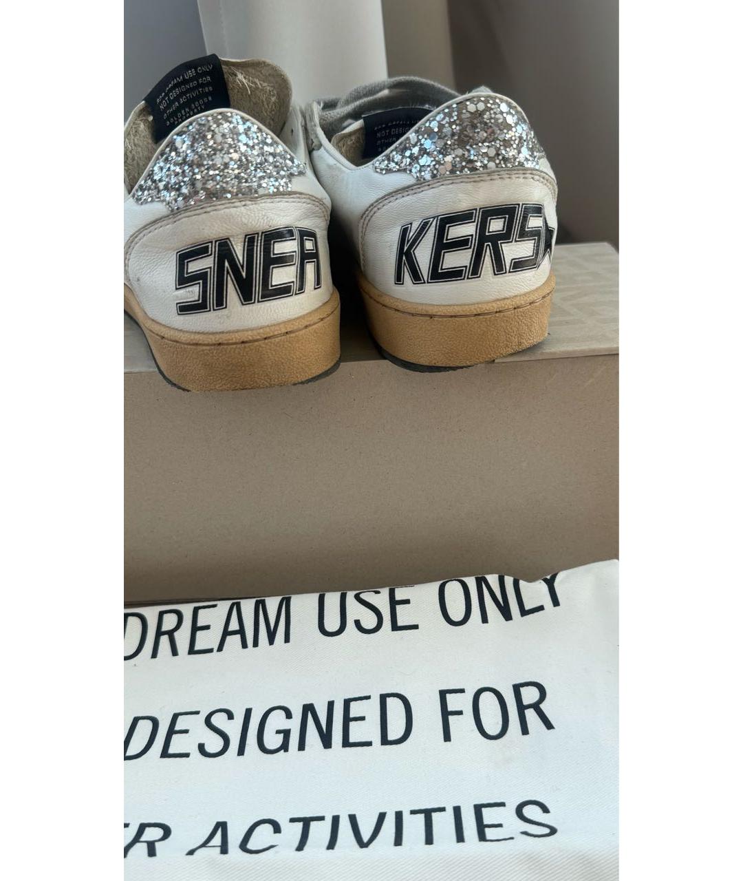 GOLDEN GOOSE Белые кожаные кеды, фото 4